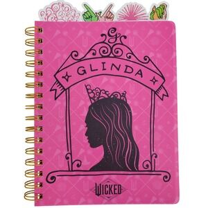 Wicked‎ Journal Spiral Bound Pink Glinda Bookmarks Sections 96 Pages 8" x 6" New